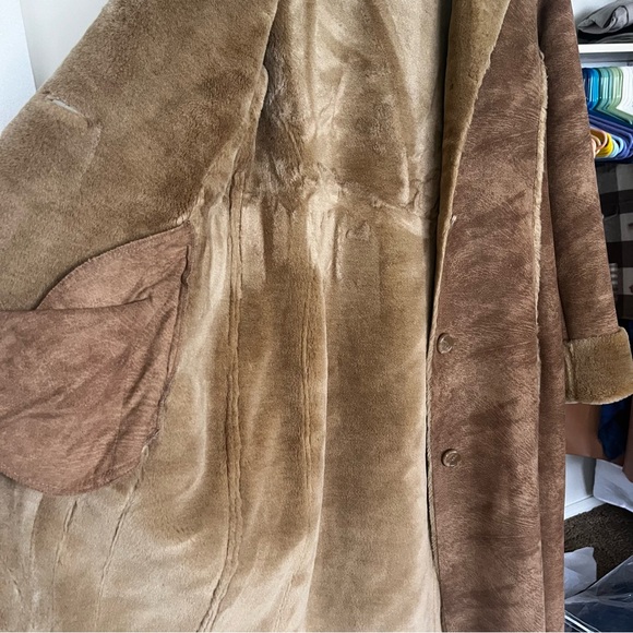Vintage Full Length Faux Fur Coat - Picture 10 of 15